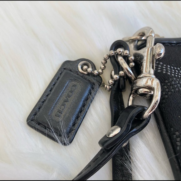 Authentic COACH black wristlet with Large C monogram design. - Picture 4 of 4